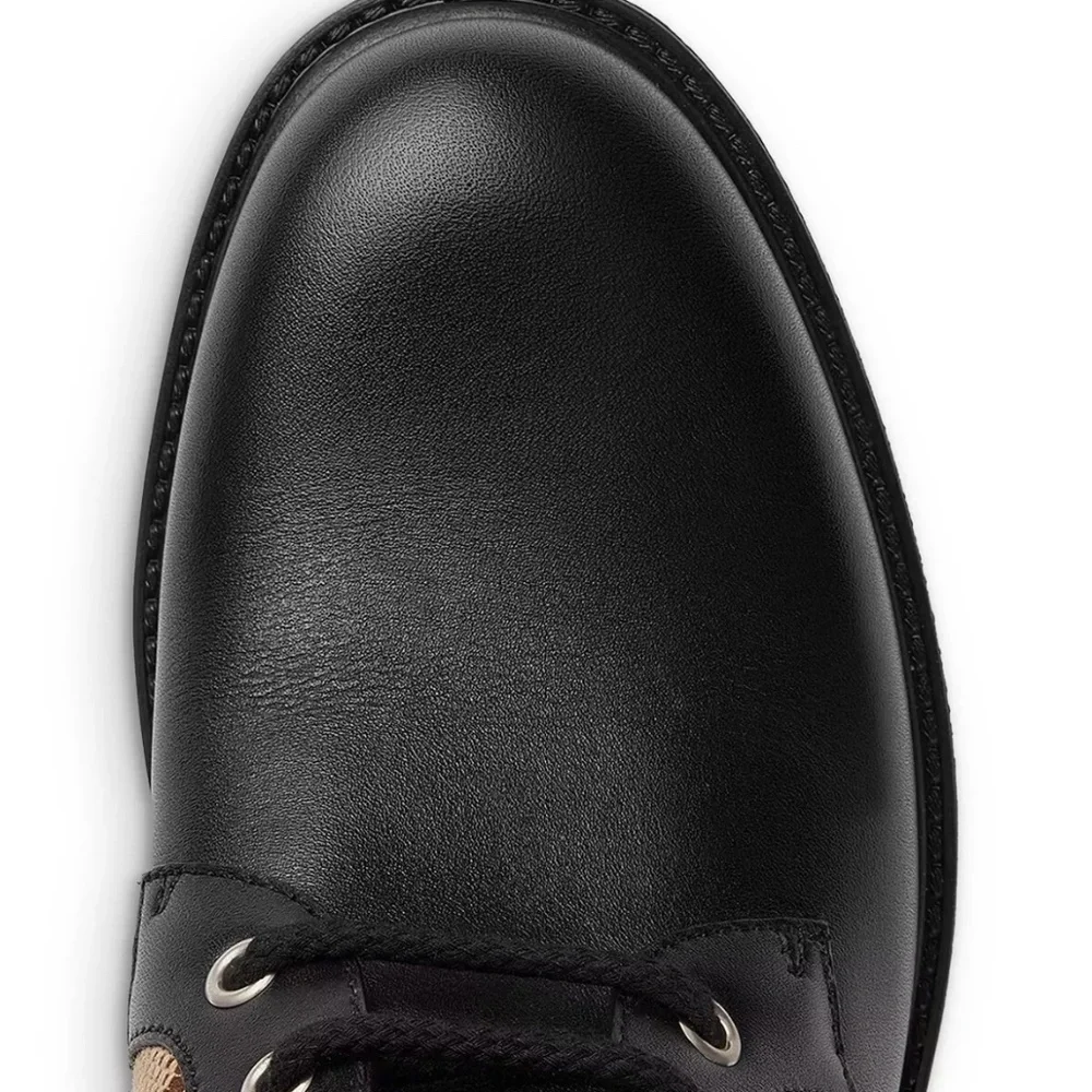 Gucci Double G Logo Leather Combat Boots - Picture 8 of 10